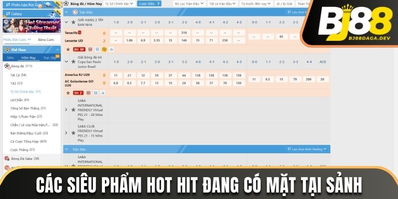 Esport BJ88 - Nhà Phát Hành Thể Thao Xanh Chín Của Nhà Cái 4 Các siêu phẩm hot hit đang có mặt tại sảnh