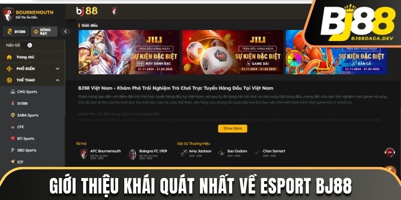 Esport BJ88 - Nhà Phát Hành Thể Thao Xanh Chín Của Nhà Cái 2 Giới thiệu khái quát nhất về Esport BJ88